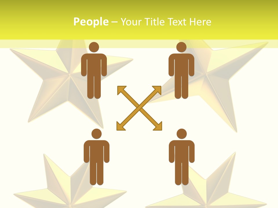 Gold Popular Pentagon PowerPoint Template