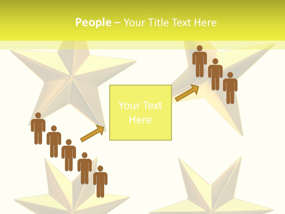 Gold Popular Pentagon PowerPoint Template