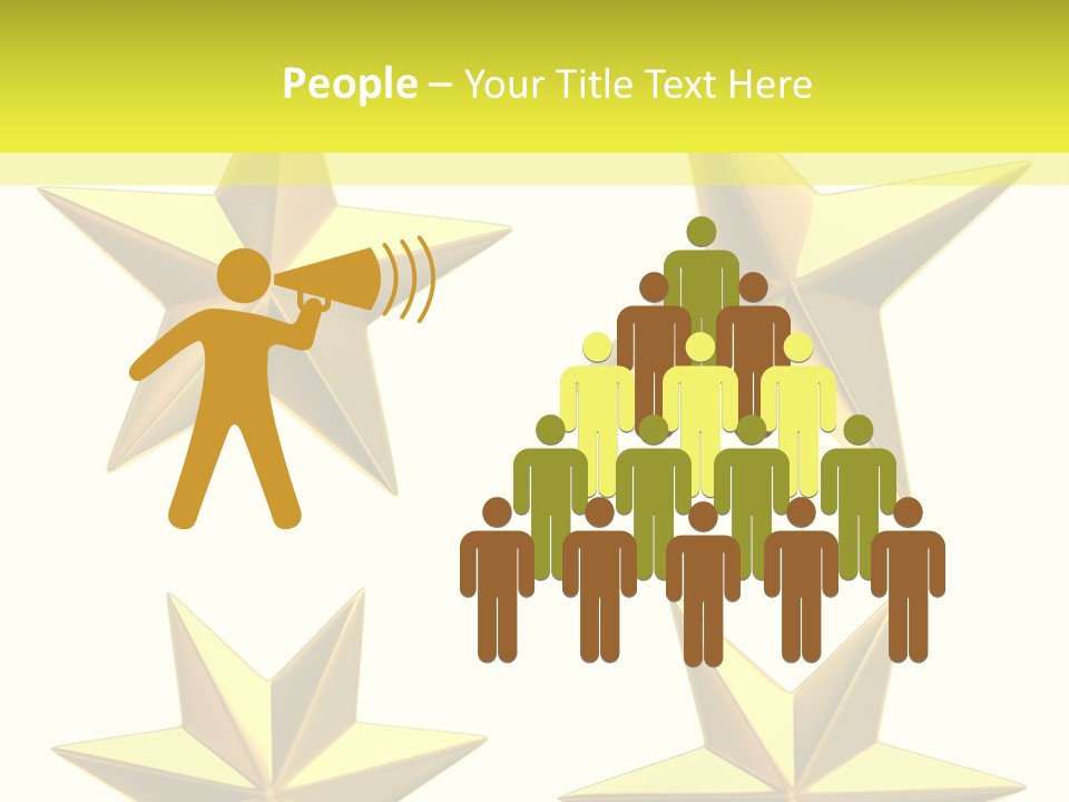 Gold Popular Pentagon PowerPoint Template