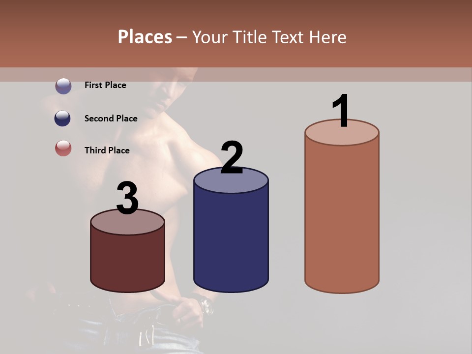 Muscle Biceps Tan PowerPoint Template