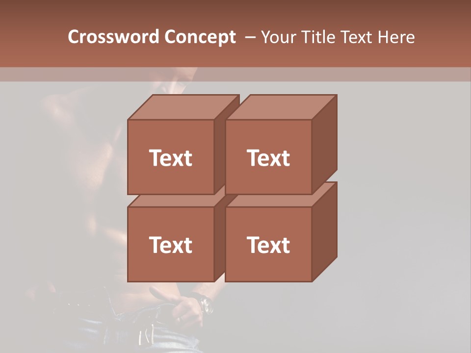 Muscle Biceps Tan PowerPoint Template