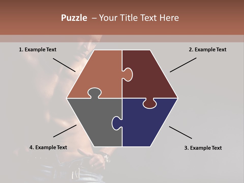 Muscle Biceps Tan PowerPoint Template