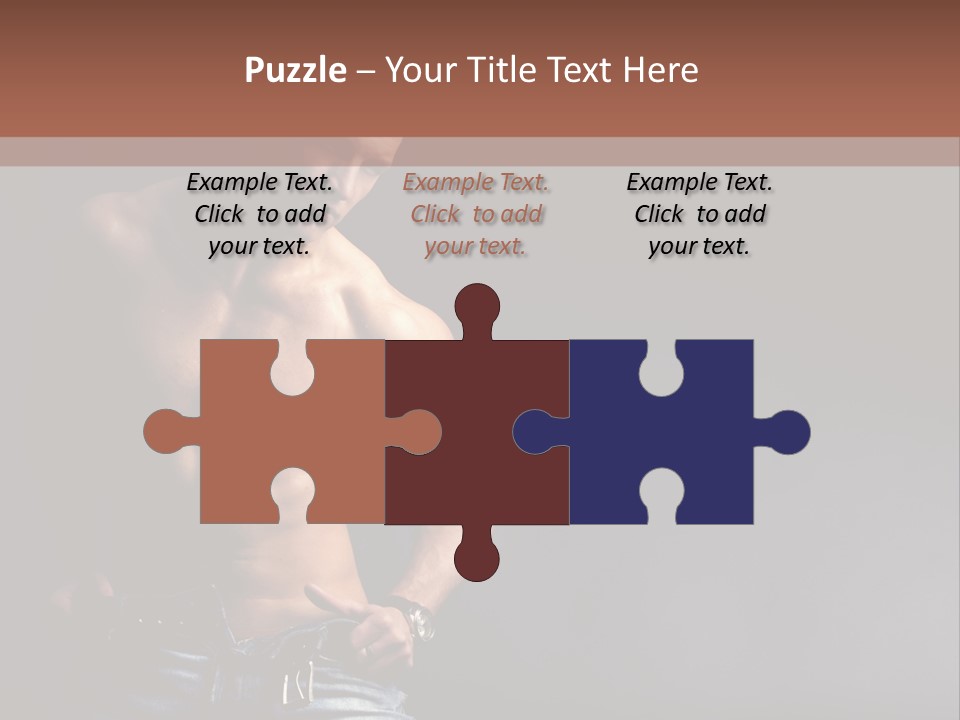 Muscle Biceps Tan PowerPoint Template