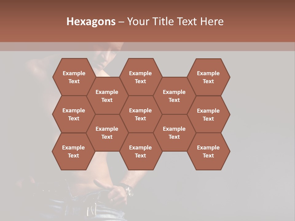 Muscle Biceps Tan PowerPoint Template