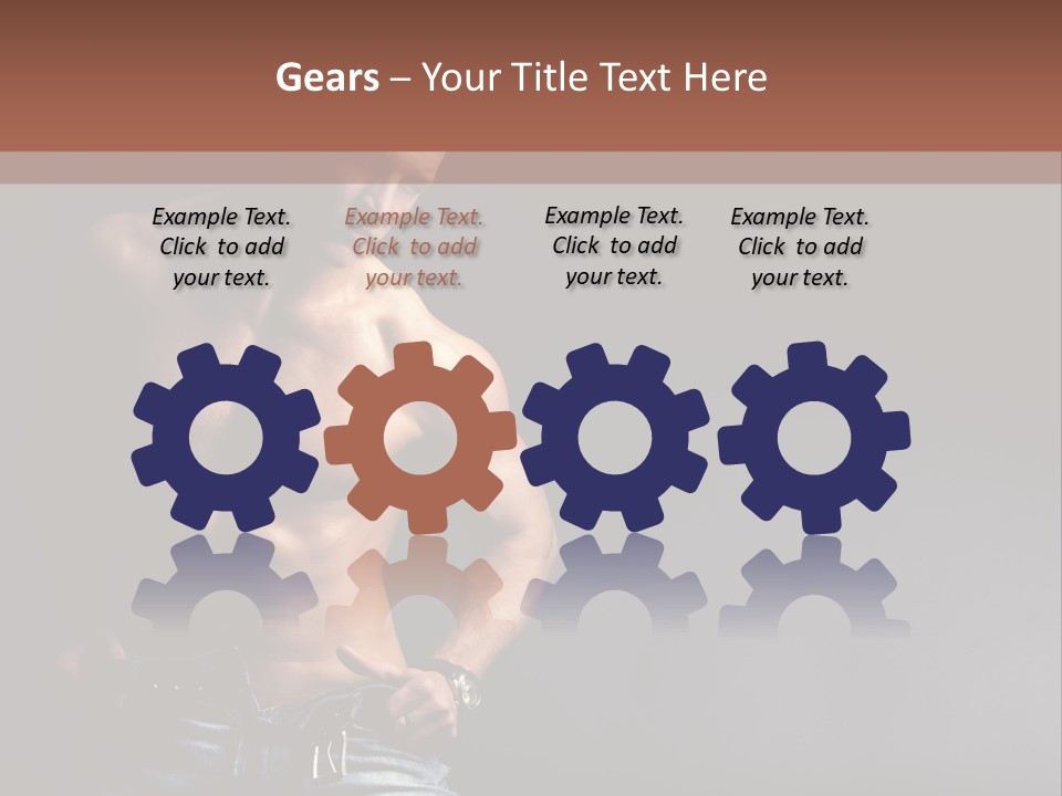 Muscle Biceps Tan PowerPoint Template