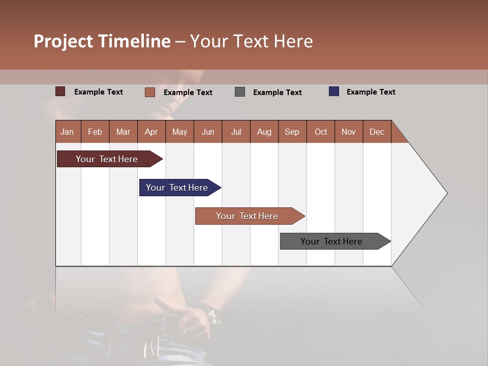 Muscle Biceps Tan PowerPoint Template