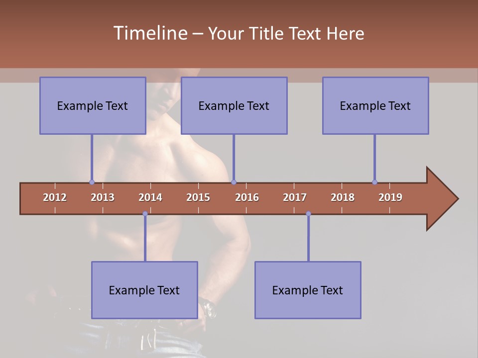 Muscle Biceps Tan PowerPoint Template