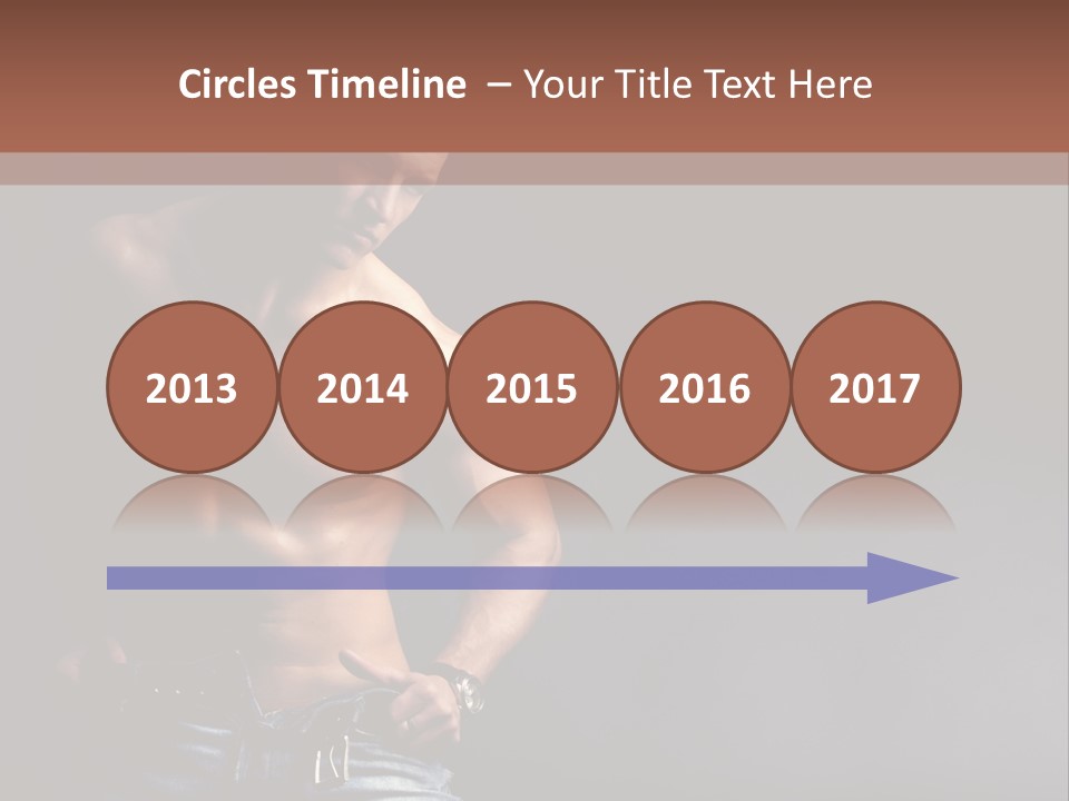 Muscle Biceps Tan PowerPoint Template