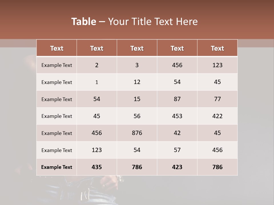 Muscle Biceps Tan PowerPoint Template