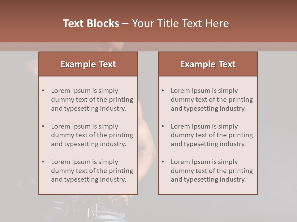 Muscle Biceps Tan PowerPoint Template