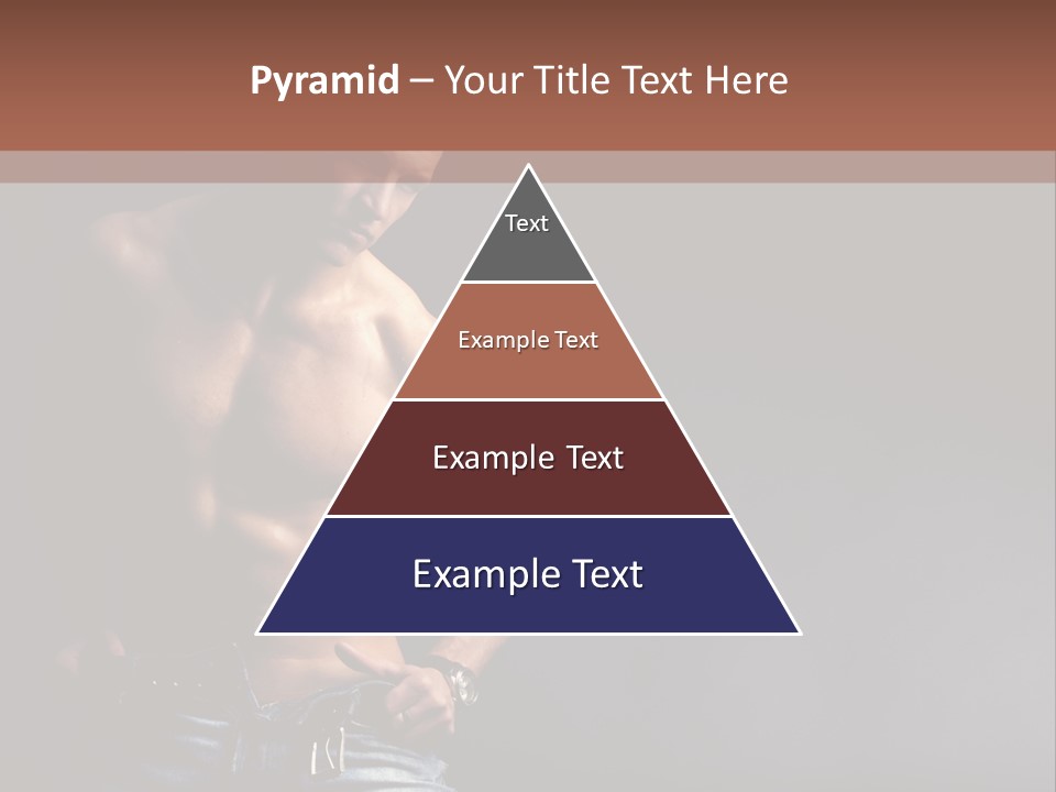 Muscle Biceps Tan PowerPoint Template