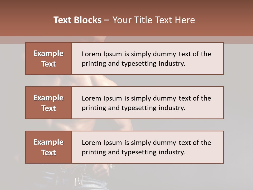 Muscle Biceps Tan PowerPoint Template