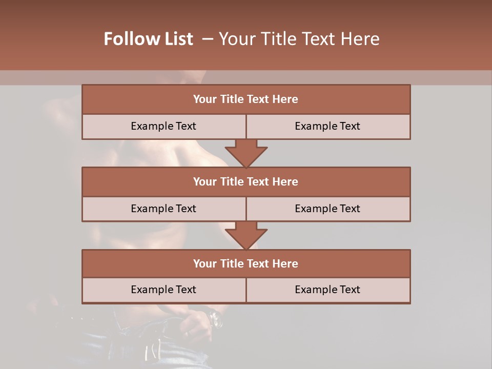 Muscle Biceps Tan PowerPoint Template