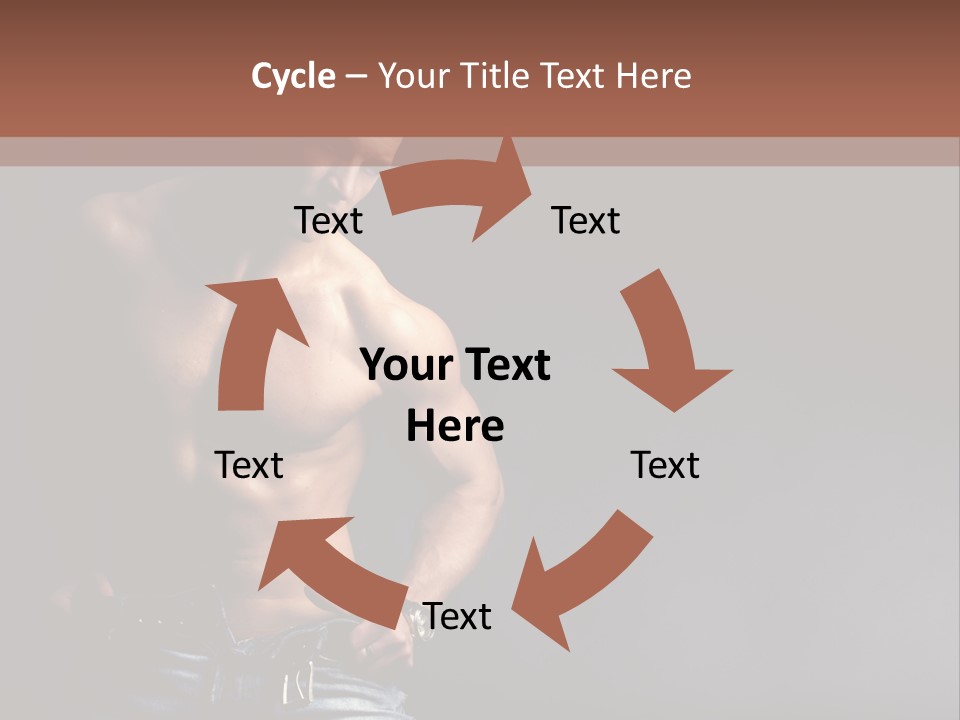 Muscle Biceps Tan PowerPoint Template