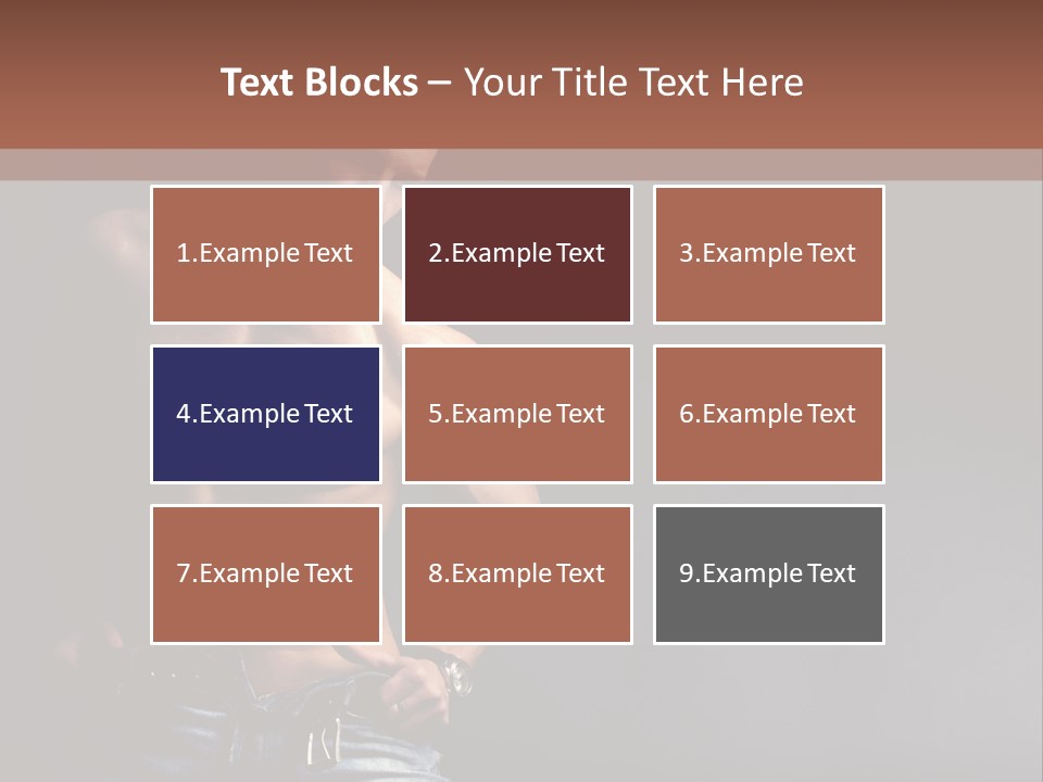 Muscle Biceps Tan PowerPoint Template