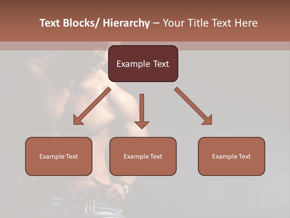 Muscle Biceps Tan PowerPoint Template