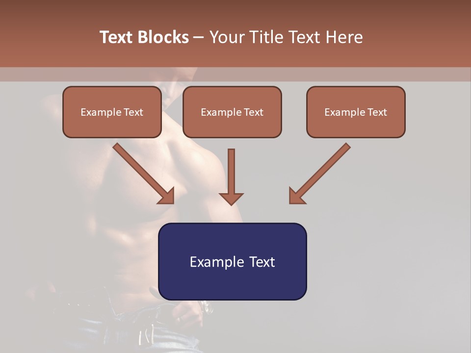 Muscle Biceps Tan PowerPoint Template