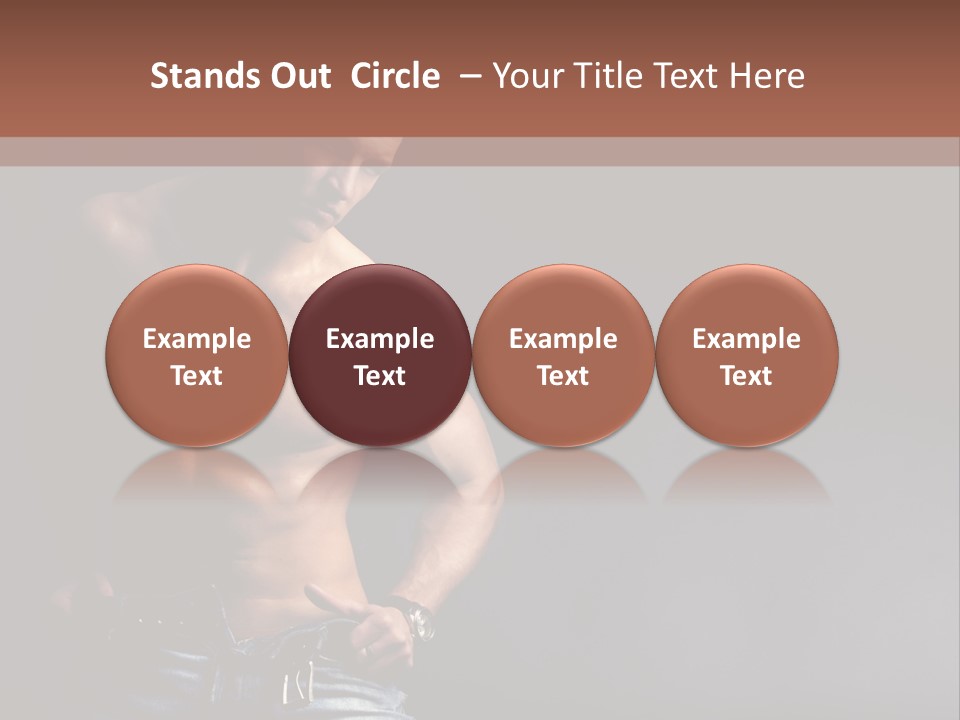 Muscle Biceps Tan PowerPoint Template