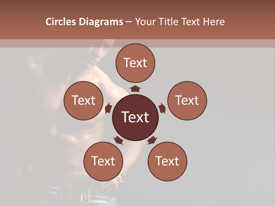 Muscle Biceps Tan PowerPoint Template