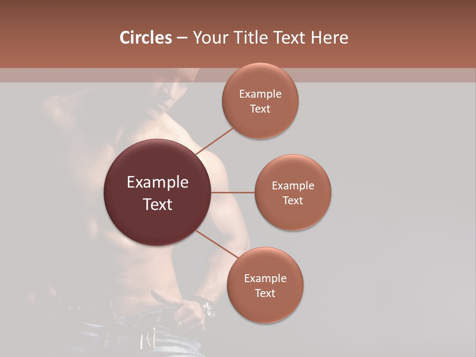 Muscle Biceps Tan PowerPoint Template