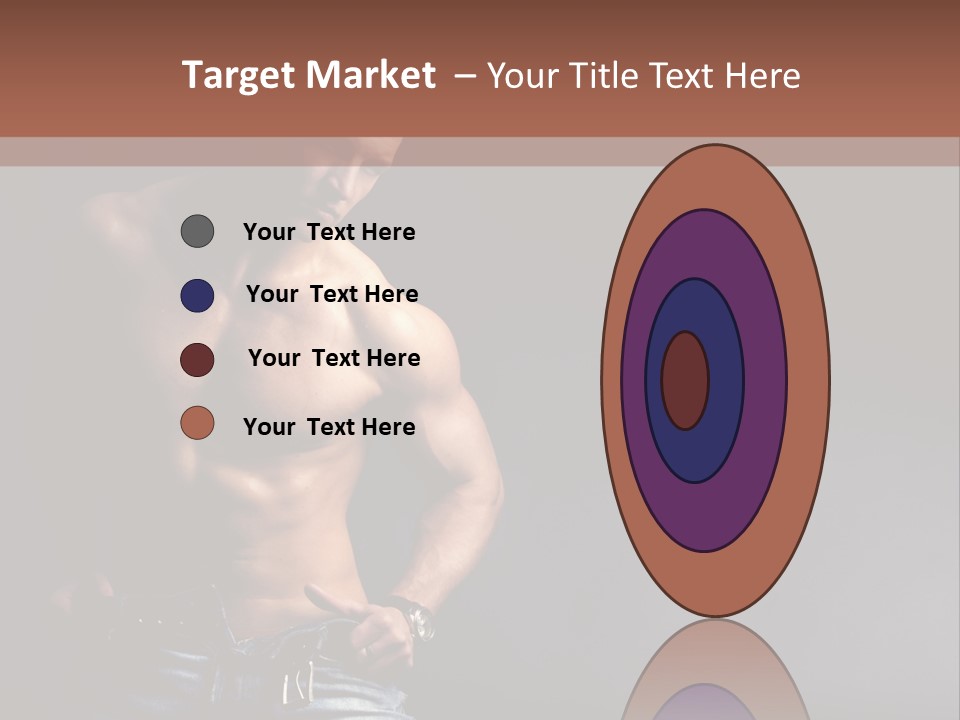 Muscle Biceps Tan PowerPoint Template