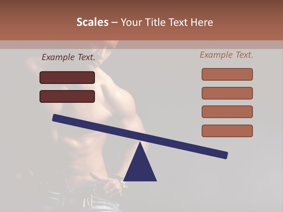 Muscle Biceps Tan PowerPoint Template