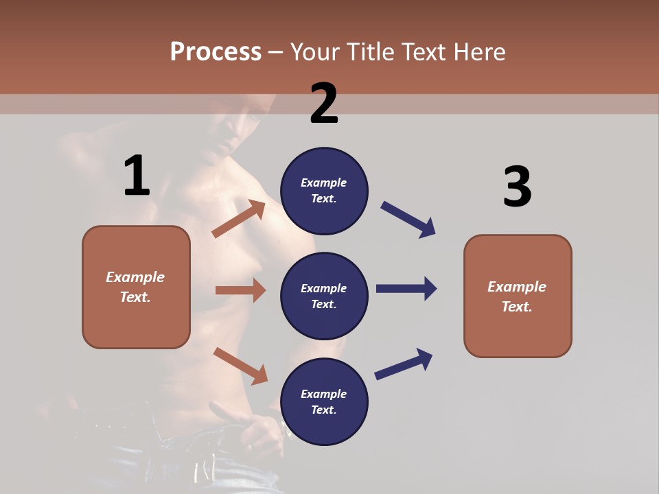 Muscle Biceps Tan PowerPoint Template
