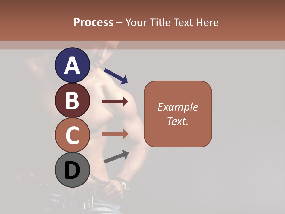 Muscle Biceps Tan PowerPoint Template