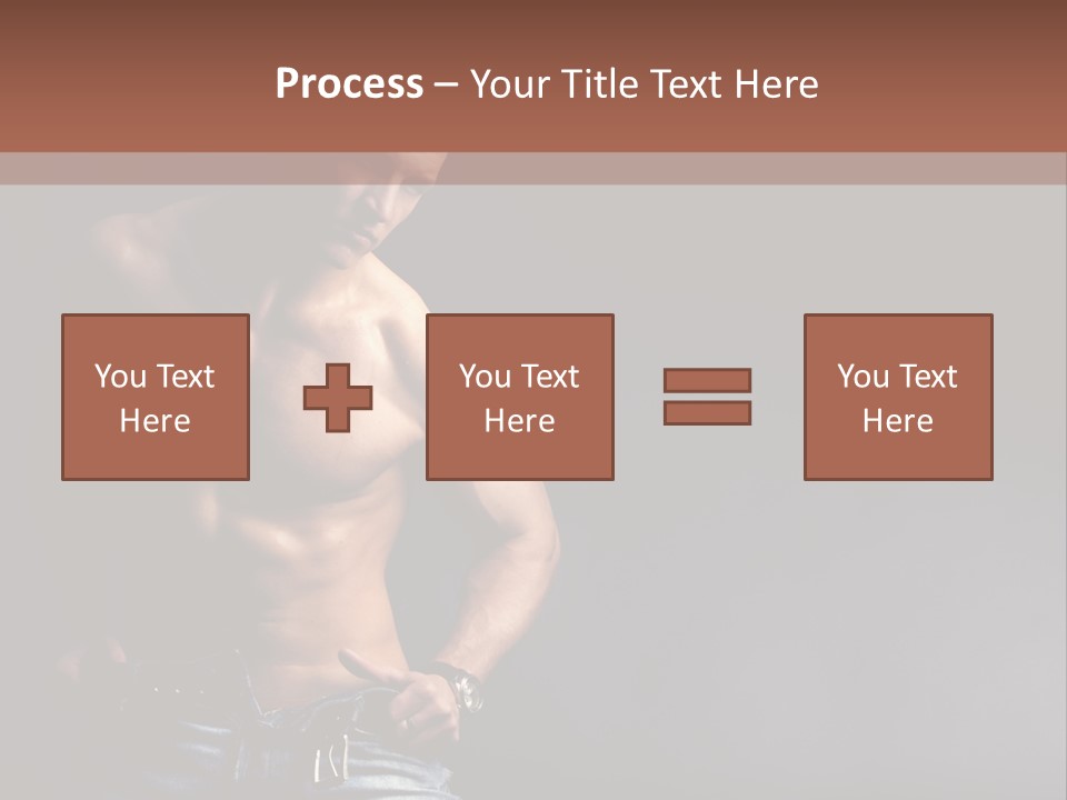 Muscle Biceps Tan PowerPoint Template