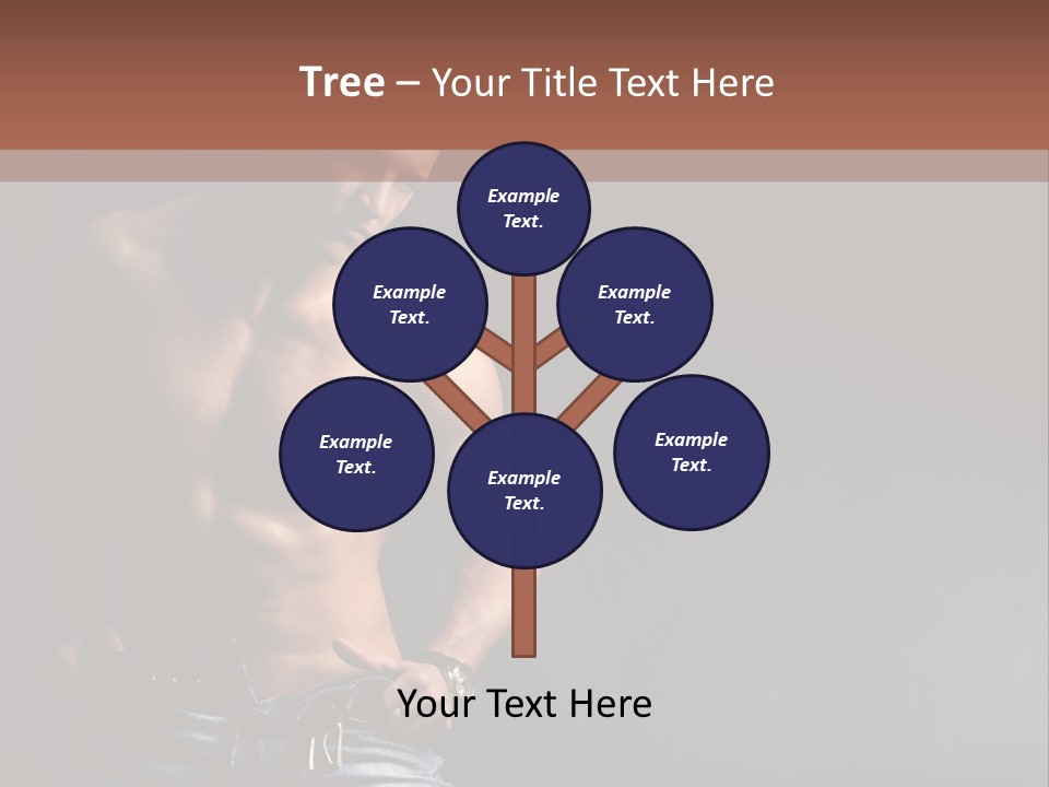 Muscle Biceps Tan PowerPoint Template