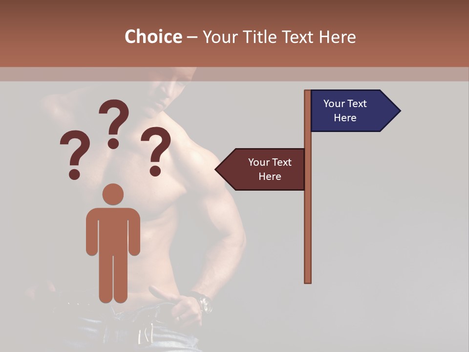 Muscle Biceps Tan PowerPoint Template