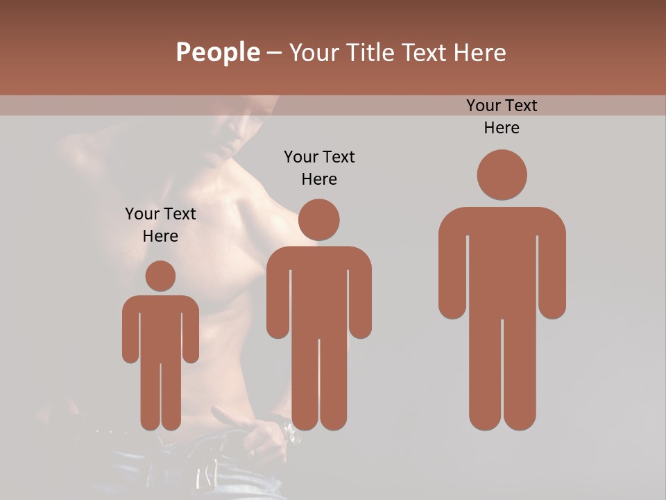 Muscle Biceps Tan PowerPoint Template