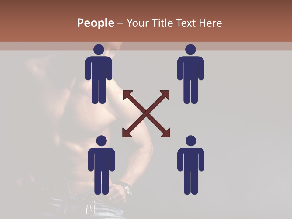 Muscle Biceps Tan PowerPoint Template