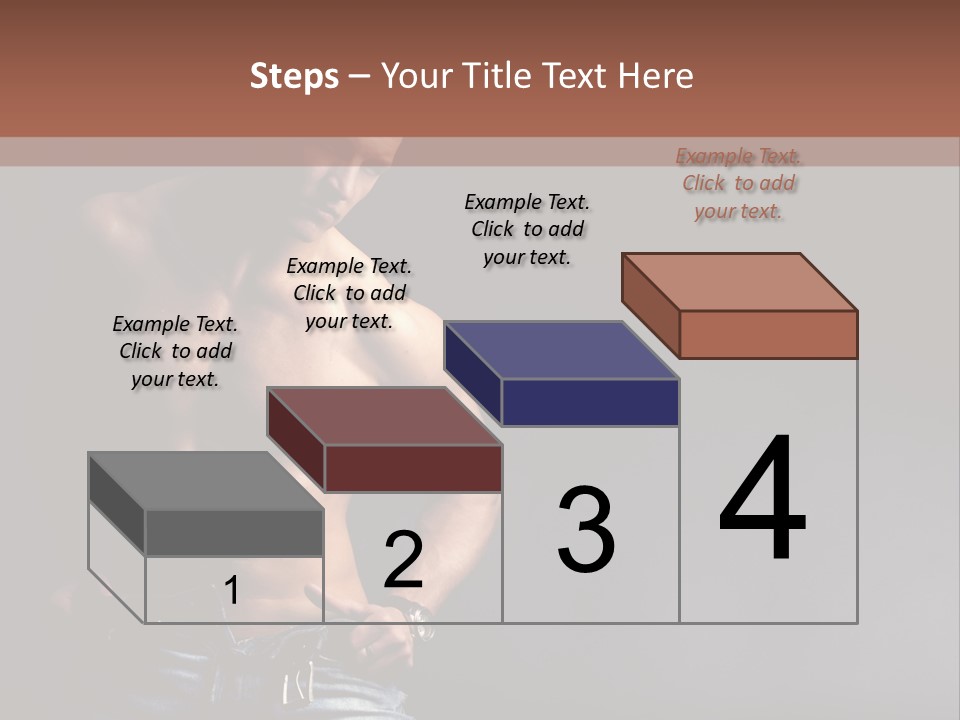 Muscle Biceps Tan PowerPoint Template