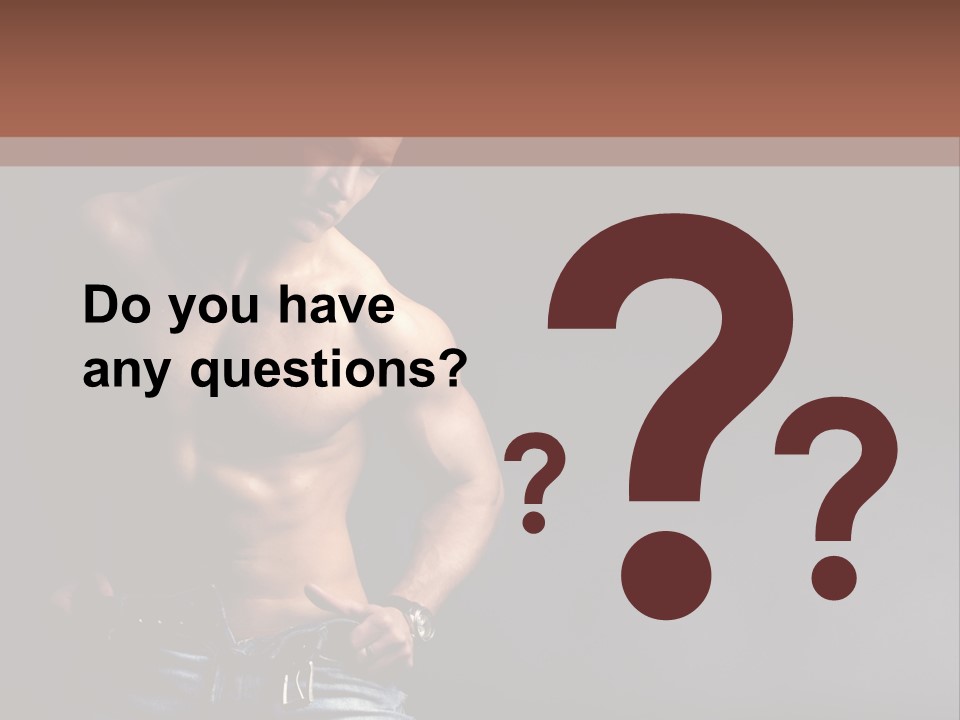 Muscle Biceps Tan PowerPoint Template