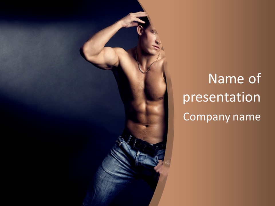 Naked Strength Biceps PowerPoint Template