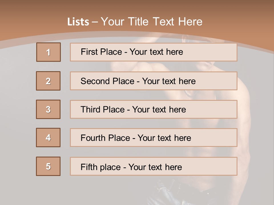 Naked Strength Biceps PowerPoint Template