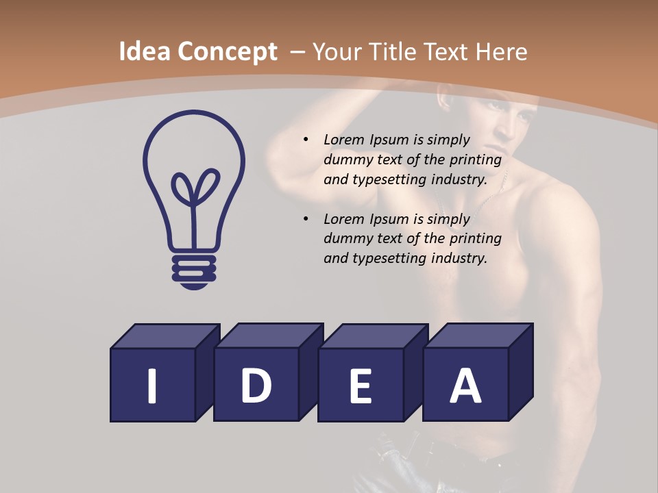 Naked Strength Biceps PowerPoint Template