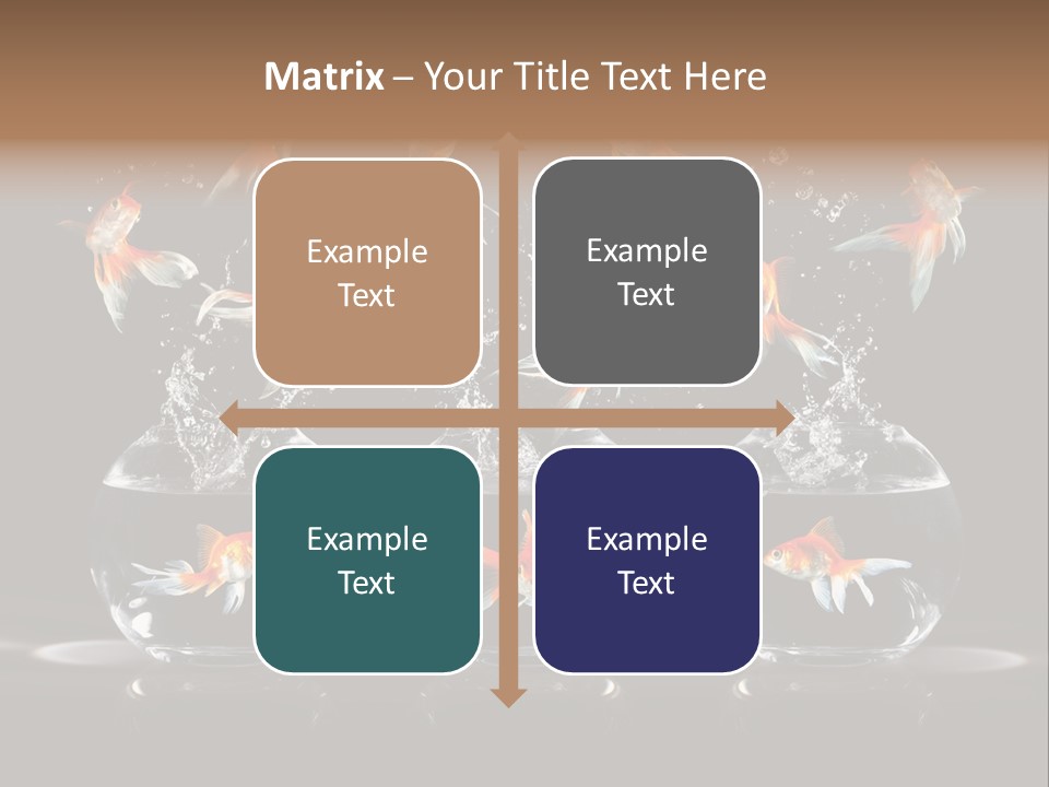 Fish Black Swimming PowerPoint Template