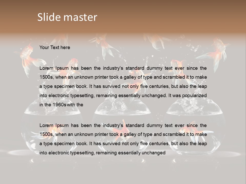 Fish Black Swimming PowerPoint Template