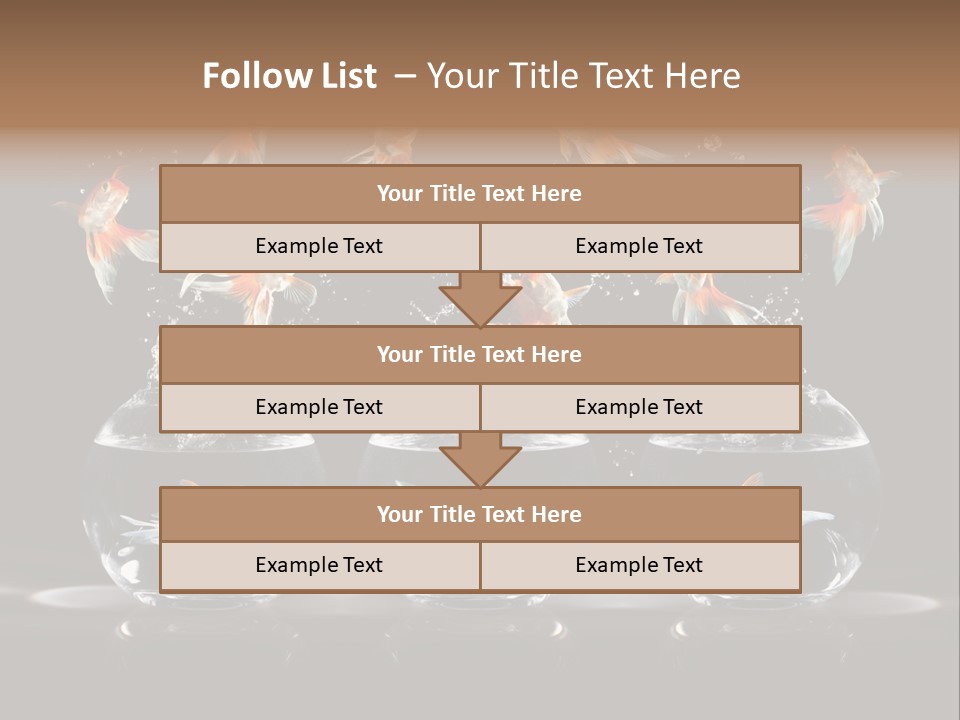 Fish Black Swimming PowerPoint Template