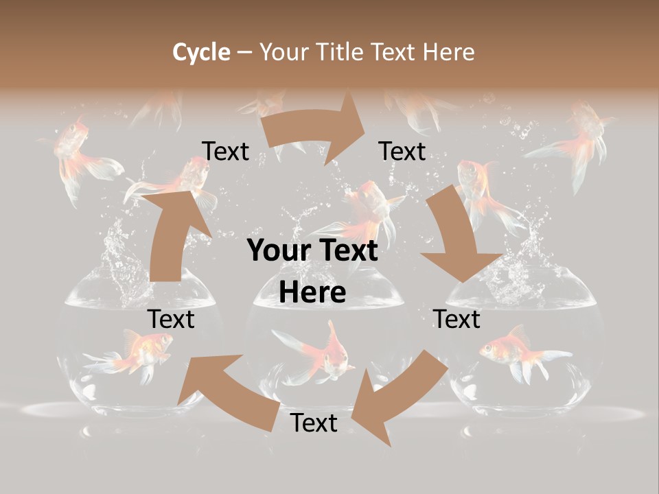 Fish Black Swimming PowerPoint Template