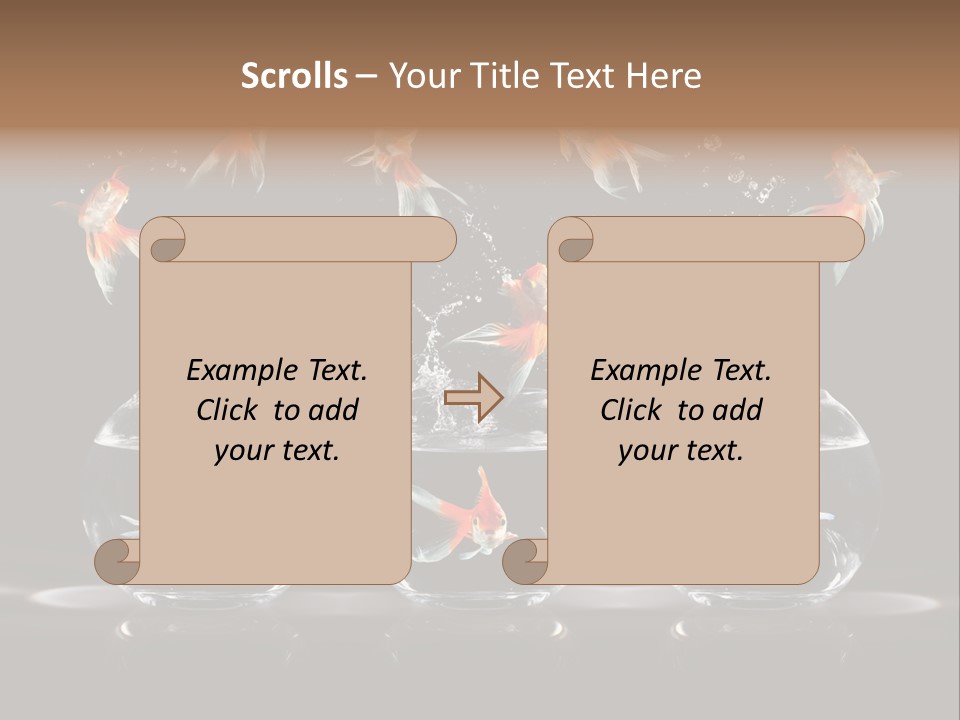Fish Black Swimming PowerPoint Template