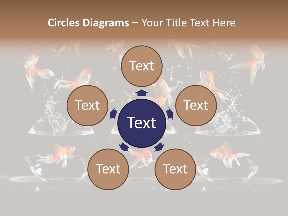 Fish Black Swimming PowerPoint Template