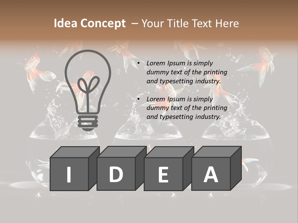 Fish Black Swimming PowerPoint Template