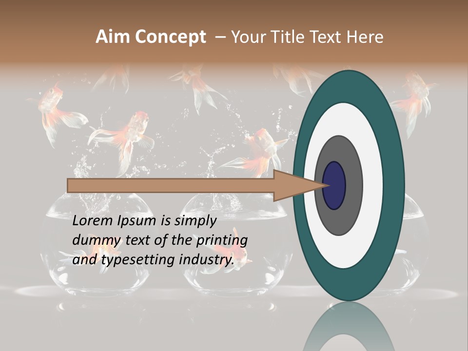 Fish Black Swimming PowerPoint Template