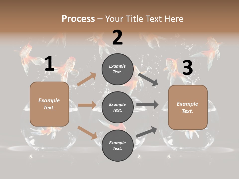 Fish Black Swimming PowerPoint Template