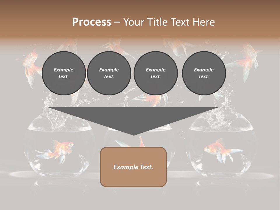 Fish Black Swimming PowerPoint Template