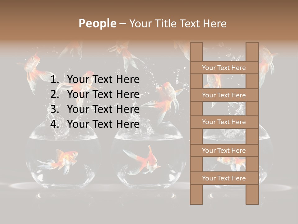 Fish Black Swimming PowerPoint Template