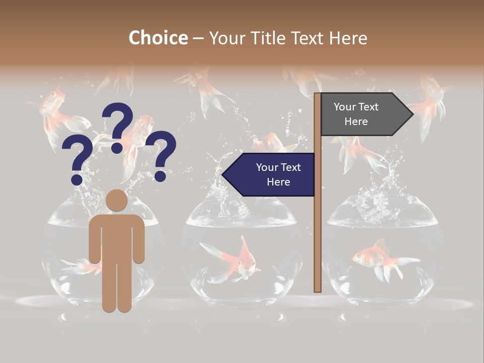 Fish Black Swimming PowerPoint Template